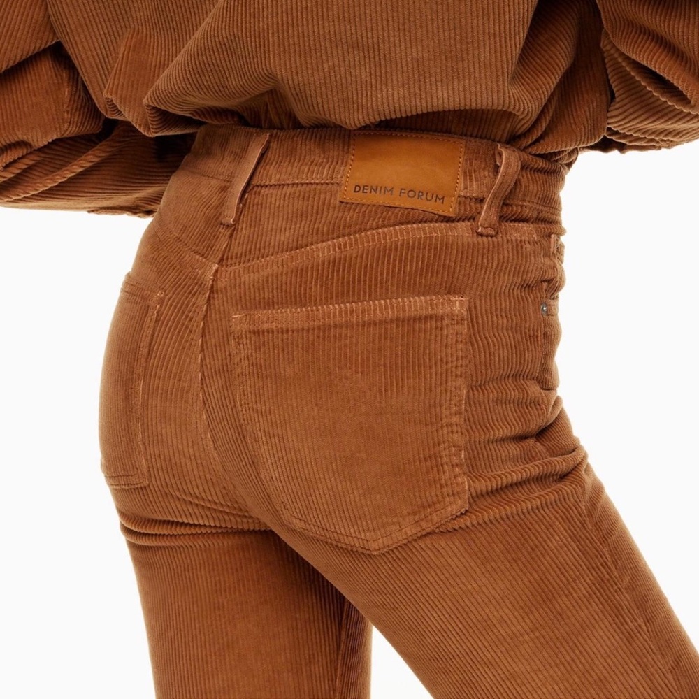 Denim Forum the Marianne High Flare Corduroy Pants